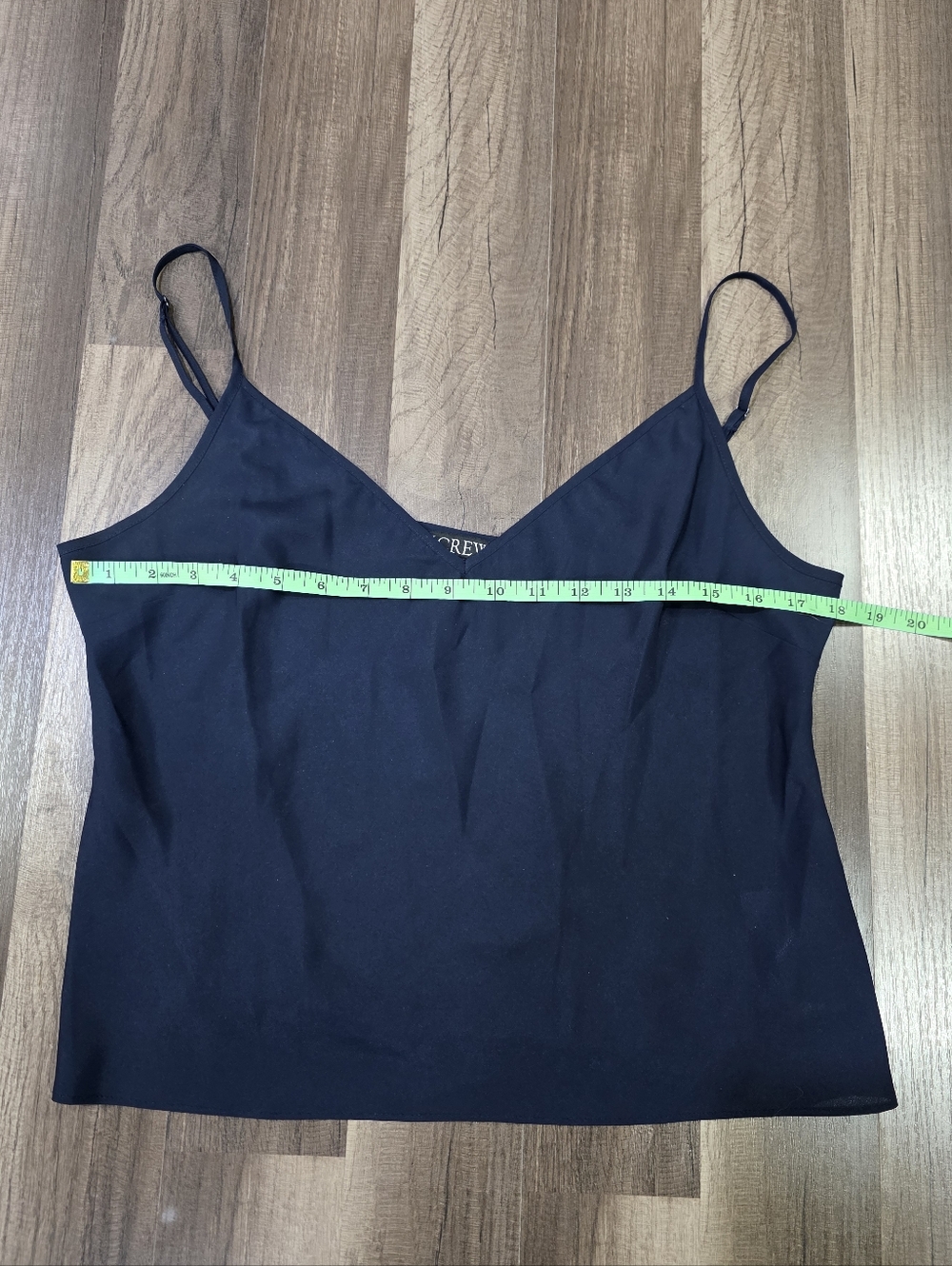 J. Crew Navy Blue V-Neck Camisole Polyester Satin Tank Top Sleek Boho Chic. 12 - Picture 6 of 6